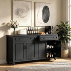 Scurrty Sideboard Buffet Cabinet, Vintage Coffee Bar Cabinets - Image 3