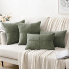 MIULEE Light Olive Green Decorative Throw Pillow Covers - Image 4