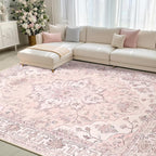 RELEANY Washable Area Rug, Water Repellent, Pet Friendly, Vintage Floral Boho - Image 2