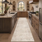 Schweek 2.6x10 Kitchen Runner Rug Washable Non Slip Hallway Runners Beige | - Image 3