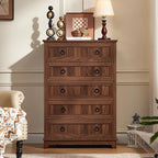 Joaxswe Farmhouse 5 Drawer Dresser - Image 7