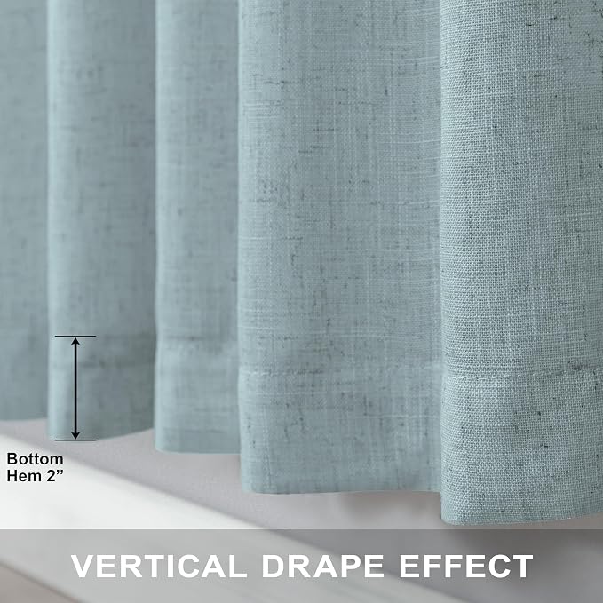 Aqua Curtains 108 Inches Long for Kids Room 2 Panels Set Back Tab Pocket Drapes - Image 7