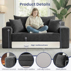 3-in-1 Convertible Sofa Bed: Boneless Loveseat Sleeper & Folding Couch Bed - Image 5