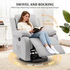 Korser Recliner Chair, 360 Swivel Rocker Chair - Image 3