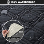 TAOCOCO 100% Waterproof Loveseat Recliner Cover, Non Slip Split Loveseat Covers - Image 3