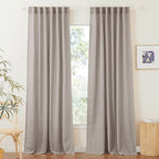 RYB HOME Linen Semi Sheer Curtains by RYBHOME