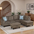 97.5" L Shaped Couch Set, Modular Sectional Couches - Image 5