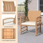 Tangkula 5 Pieces Patio Wicker Conversation Set, Outdoor Furniture Set - Image 7