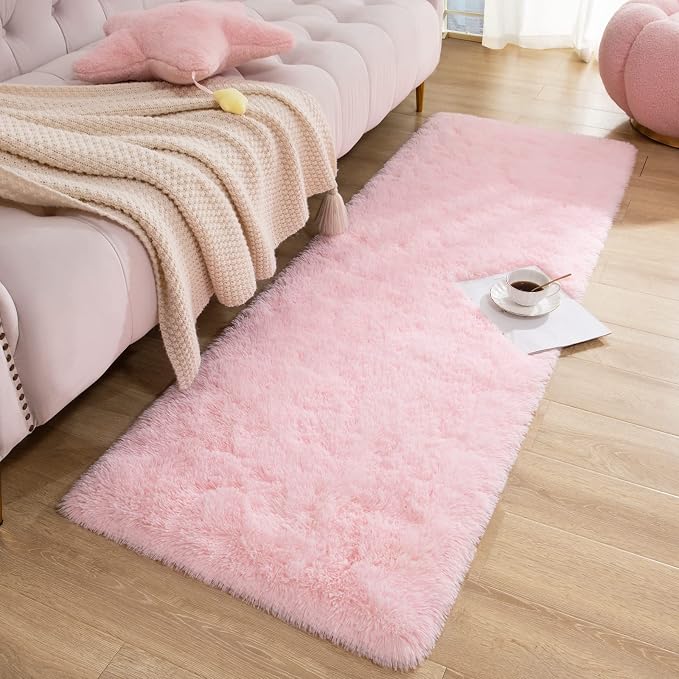 Chicrug Soft Runner Rugs for Bedroom Living Room Plush Fluffy Rug 2x8 | Shag - Image 3