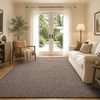 5x7 Coffee/White Area Rug Washable Non-Slip Soft - Image 4