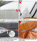 AmHoo Pack of 2 Farmhouse Stripe Check Throw Pillow Covers Set Case Cotton - Image 5
