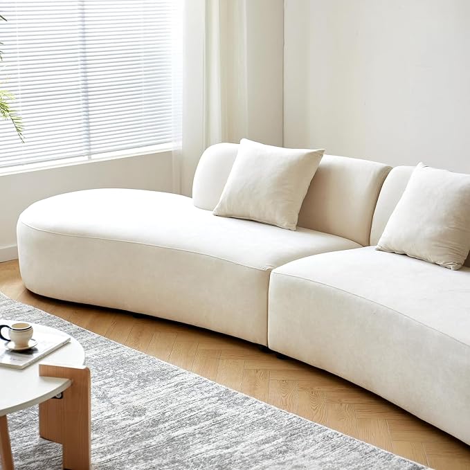 Container Furniture Direct 132" Curved Sofa - Image 5