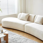 Container Furniture Direct 132" Curved Sofa - Image 5