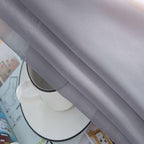 SpaceDresser Grey Sheer Curtains 4 Panels Rod Pocket Semi-Sheer Curtain 63 - Image 7