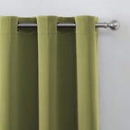 Blackout Curtains 66 x 84 inch/Olive Green Curtains Set of 2 Panels/Thermal - Image 7