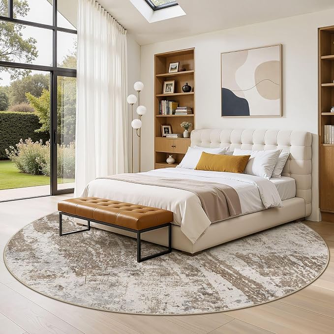 DMOYEST 6ft Round Washable Area Rug - Image 3