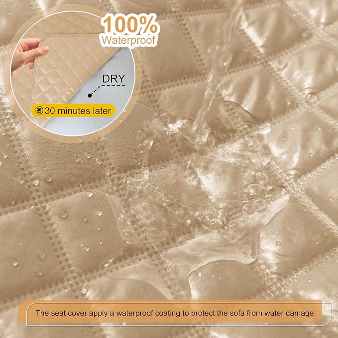 HDCAXKJ 100% Waterproof Reclining Sectional Couch Covers L Shape Recliner Sofa - Image 3