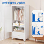 GAIOUS Steel Armoire Wardrobe Closet - Image 6