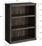GarveeHome 3 Tier Farmhouse Bookcase, 39.9" Tall Book Shelf - Image 2