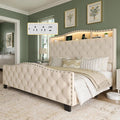 Belffin Queen Size Bed Frame and Headboard, 50.9" Velvet Upholstered Wingback by Belffin