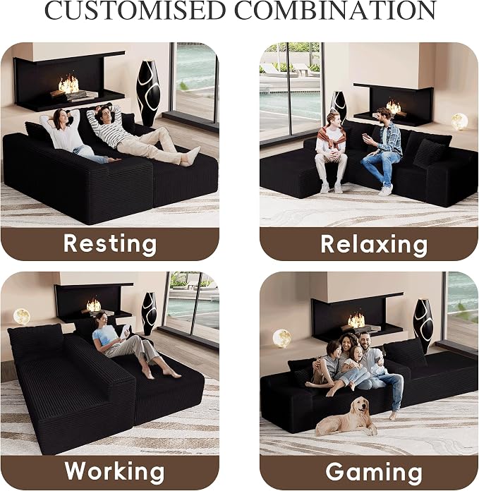 104" Convertible Sectional Couch - Image 3