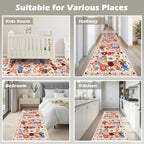 Blush Runner Rug for Hallways Kitchen 2x8 | Non Slip Washable Rugs - Image 3