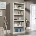 Sauder 5 Tier Book Shelf Wooden Bookcase Multipurpose Bookshelf - Image 2