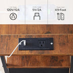HOOBRO End Table with Charging Station, Nightstand with 2 Non-Woven Drawers - Image 7