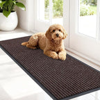 OLANLY Front Door Mat 47x17, Waterproof Heavy-Duty Indoor Outdoor Doormat | Tan by OLANLY