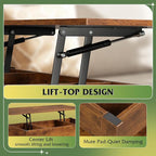 WLIVE Coffee Table, Lift Top Coffee Table - Image 7