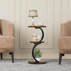 Small Side Table, 3-Tier Round End Table - Image 8