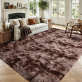 5x7 Tie-Dyed Brown Fluffy Soft Area Rug Non-Slip by ModernHomeDecor