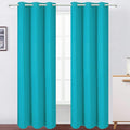 Teal Blackout Curtains 34 x 84 Inch Length/Set of 2 Curtain Panels/Thermal by Lemomo