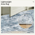 Soalmost Abstract Runner Rug 3x6 Hallway Kitchen Rugs Non-Slip, Foldable - Image 7