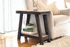 Doug and Cristy Designs Aztec A-Frame Side Table; Reclaimed Wood End Table - Image 3