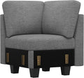 Belffin Chenille Corner Seat for Modular Couch. Sectional Sofa Module. Light by Belffin