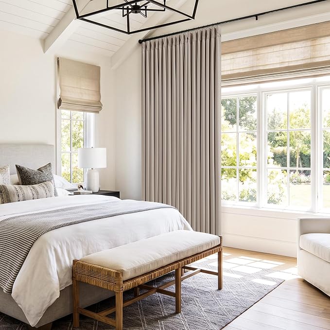 60 Inch Extra Wide 100% Blackout 102 Inch Curtains 1 Panel, Burlywood Birch | - Image 7
