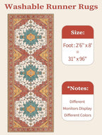 SERISSA 2'6"x8' Washable Non Slip Boho Runner Rug - Image 6