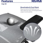 Nouhaus Ergo3D Ergonomic Office Chair Lumbar Support Mesh Office Chair - Image 8