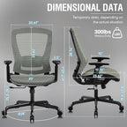 ELABEST Mesh Office Chair, Ergonomic Computer Desk Chair, Sturdy Task Chair- - Image 3