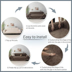 MYSKY HOME Boho Couch Cover Deep Chocolate Sofa Covers Washable, Farmhouse Sofa - Image 7