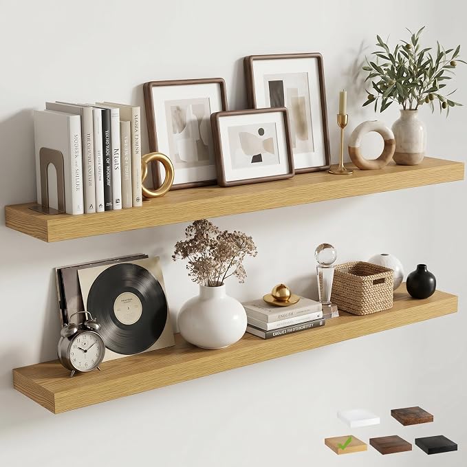 FLYJOE Floating Shelves for Wall, 55 Inch Floating Shelves Set of 2, Kitchen by FLYJOE