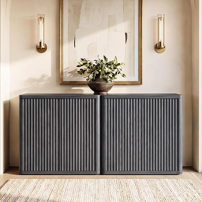 SICOTAS Buffet Cabinet with Storage 103.8" Sideboard Accent Modern Credenza - Image 7