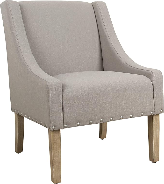 Homepop Home Decor | Upholstered Classic Swoop Arm Accent Chair | Accent Chairs by HomePop