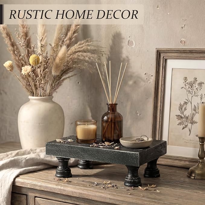 EOSAHR Stylish Rustic Pine Wood Riser Display Stand - Image 5
