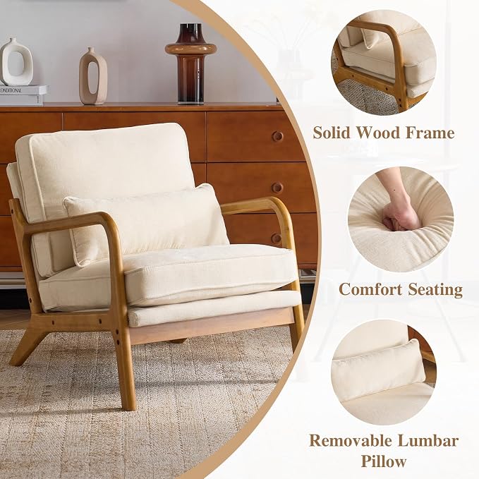 Karl home Mid Century Modern Accent Chair - Image 4