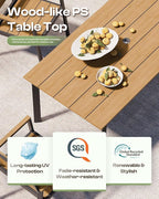 67" Rectangle HDPS Patio Dining Table, Aluminum Outdoor Patio Dining Table - Image 3