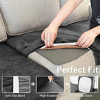 ANARACHON Leather Look Couch Cushion Covers Sofa Seat Slipcovers Sets Couches - Image 4