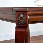 59” Dining Table with 8mm Tempered Glass Top, Farmhouse Kitchen Dinner Table - Image 6