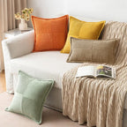 MIULEE Decorative Lumbar Throw Pillow Covers 12x20 Inch Khaki 2 Pack | Boho - Image 5